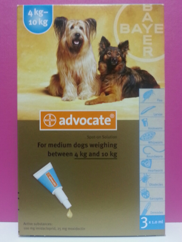 Advocate For Dogs 410 kg 6 Dose Medium Dogs FleaTick Treatment Exp