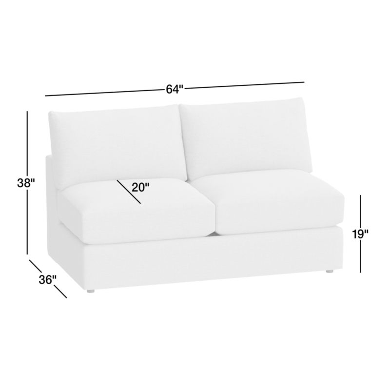 Lounge Classic Armless Loveseat Crate & Barrel