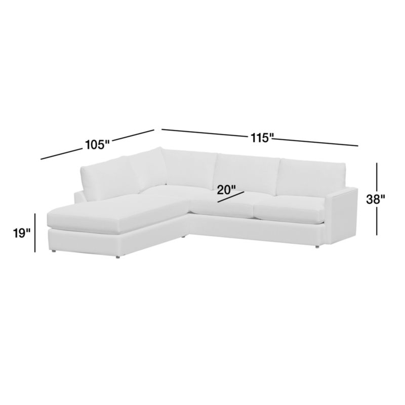 Lounge Classic 2Piece Sectional Sofa with Bumper + Reviews Crate