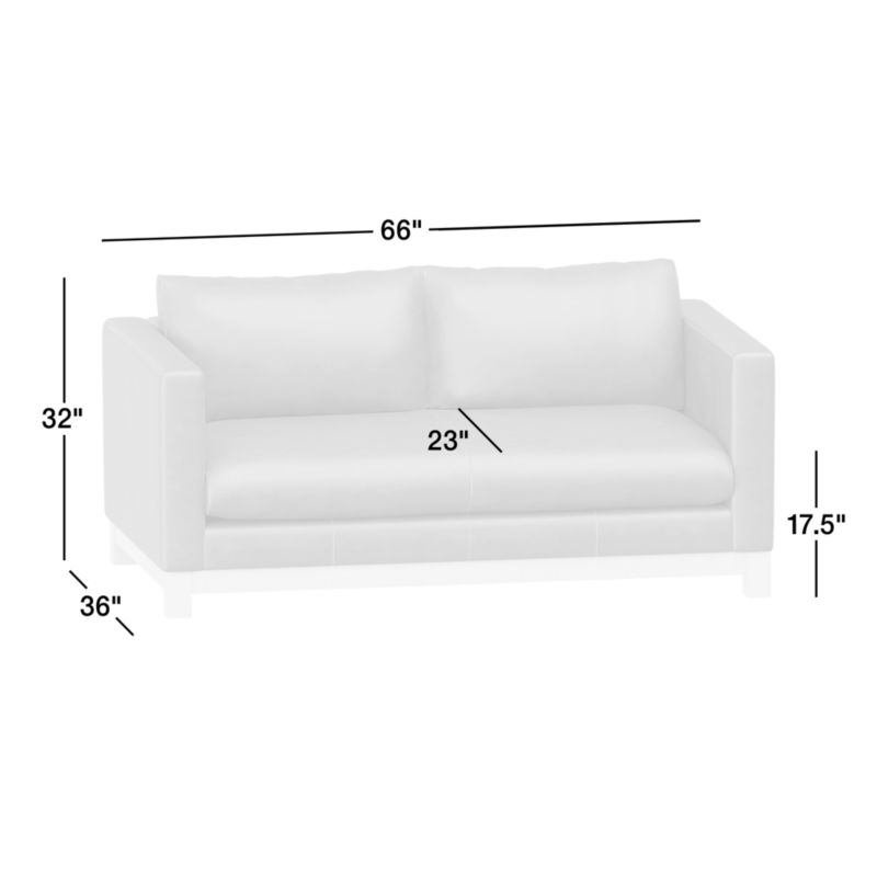Pacific Wood Bench Leather Apartment Sofa + Reviews Crate & Barrel Canada