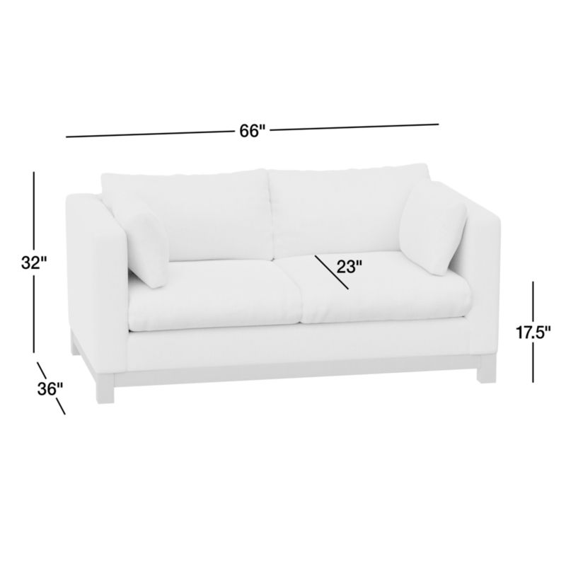 Pacific Wood Apartment Sofa + Reviews Crate & Barrel