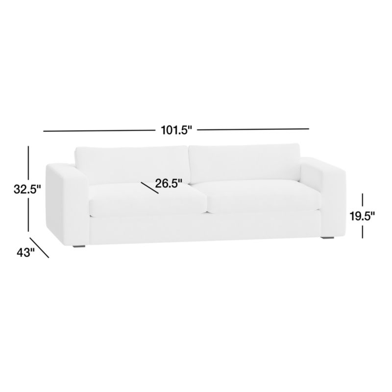 Oceanside 102" WideArm DeepSeat Sofa + Reviews Crate & Barrel