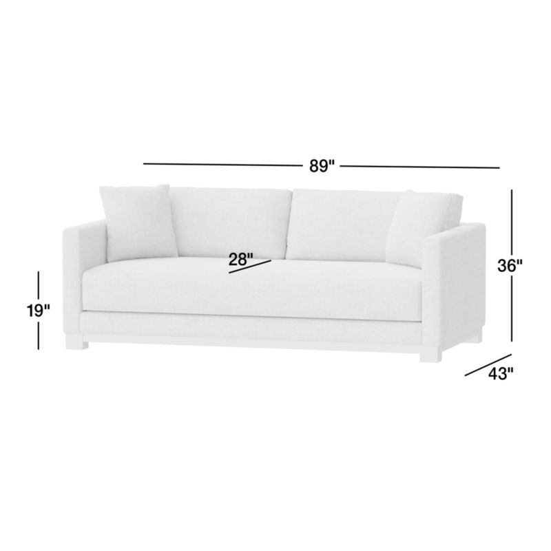 Gather Deep Wood Base Sofa + Reviews Crate & Barrel