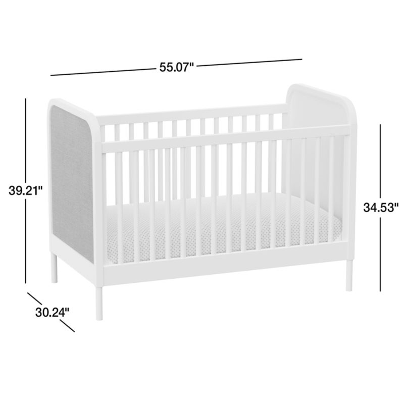 Maren Olive Green and Cane Convertible Baby Crib + Reviews Crate