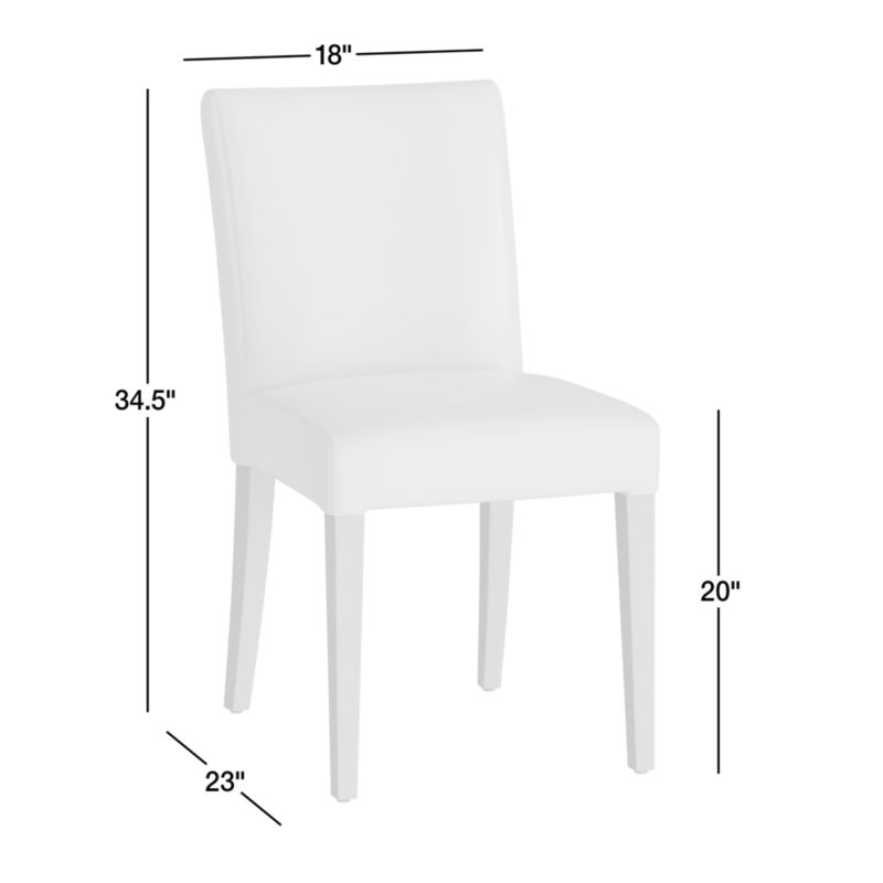 Lowe Ivory Upholstered Dining Chair + Reviews Crate & Barrel
