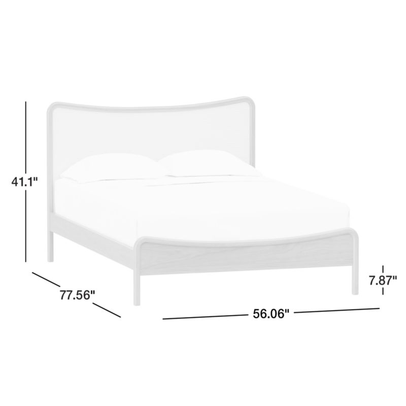 Rainey Walnut Wood and Natural Cane Kids Twin Bed + Reviews Crate