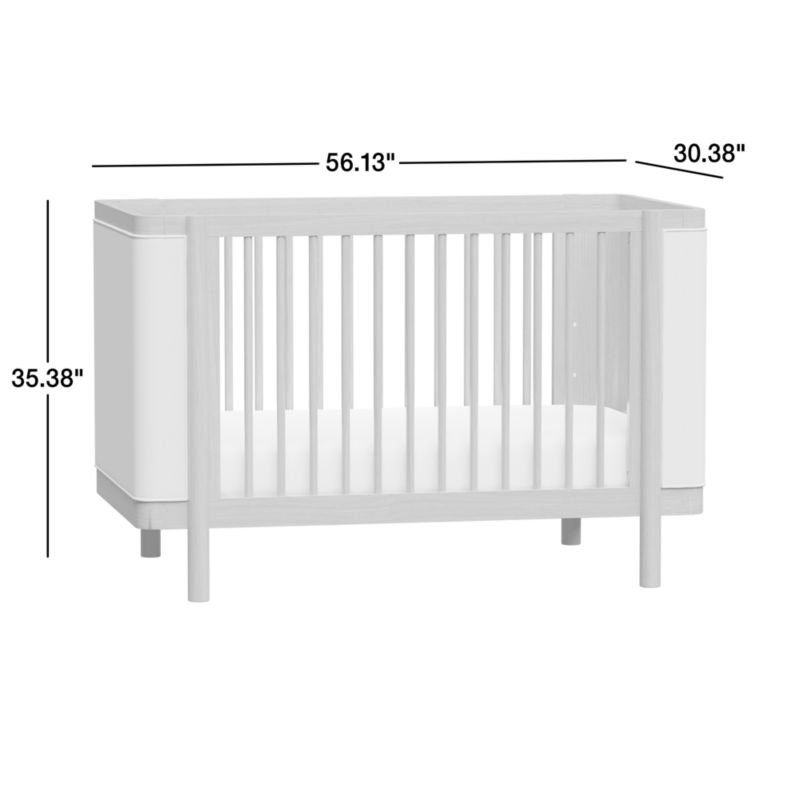 Redondo Upholstered Wood Baby Crib + Reviews Crate & Kids Canada