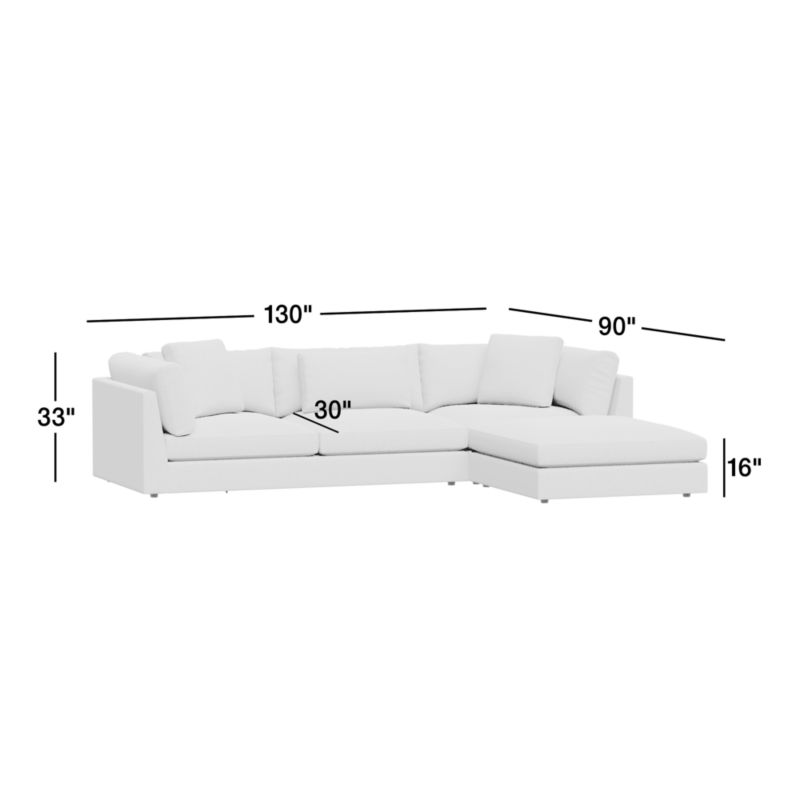 Monterey Modular 3Piece LShaped Sectional Sofa + Reviews Crate & Barrel