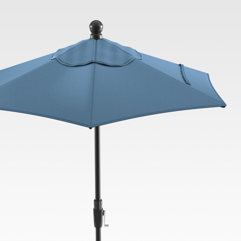 6' Round Sunbrella Sapphire Outdoor Patio Umbrella with Tilt Black Frame + Reviews Crate