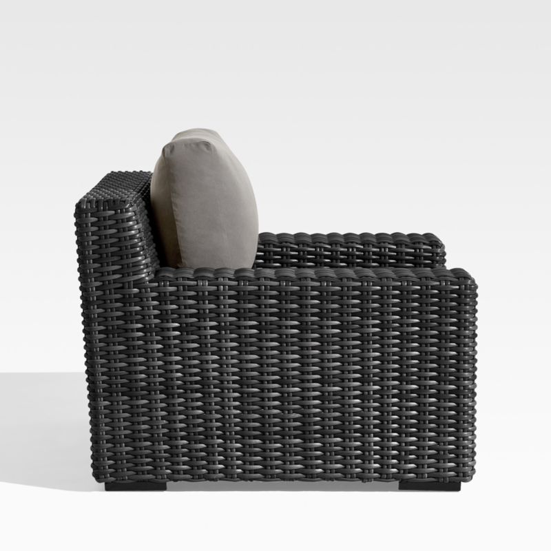 Abaco Resin Wicker Charcoal Grey Outdoor Lounge Chair with Graphite
