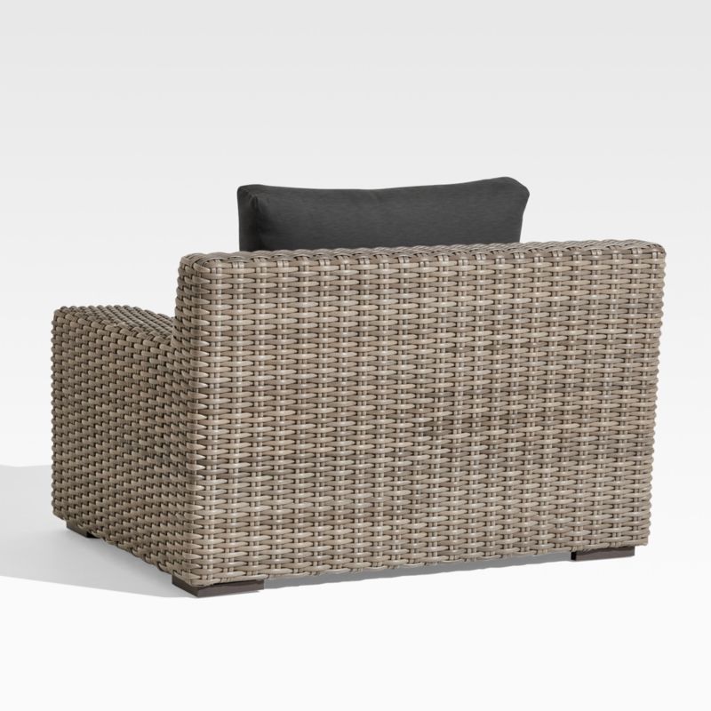 Abaco Resin Wicker Outdoor Lounge Chair with Charcoal Sunbrella Cushion