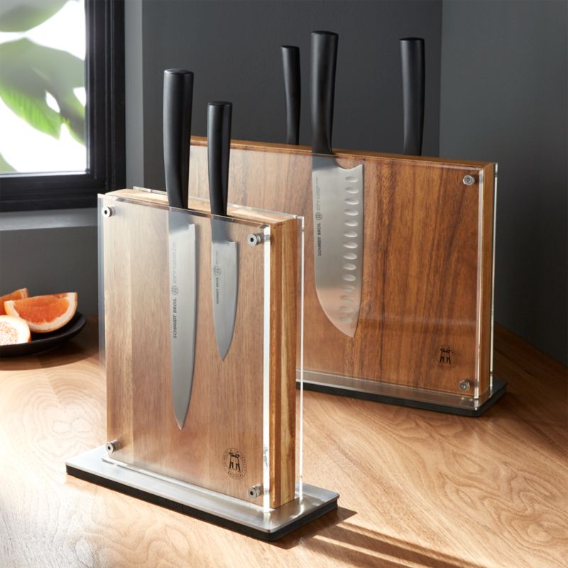 Schmidt Brothers Acacia Knife Block + Reviews Crate & Barrel
