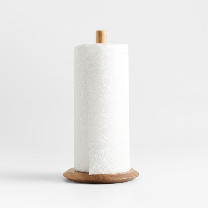 Acacia Wooden Paper Towel Holder + Reviews Crate & Barrel