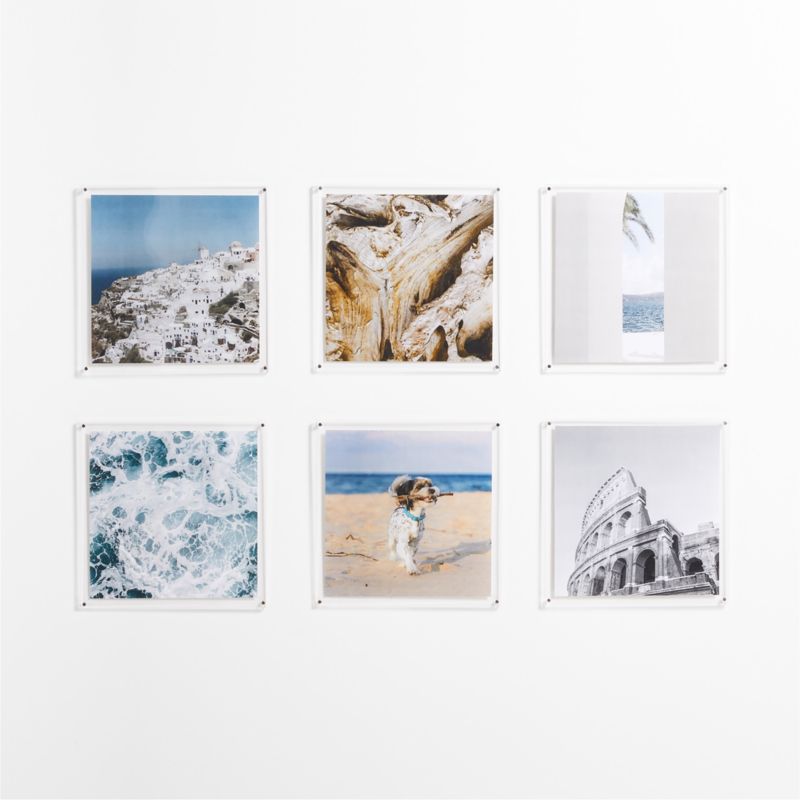 6Piece Acrylic Block 11x11 Gallery Wall Picture Frame Set