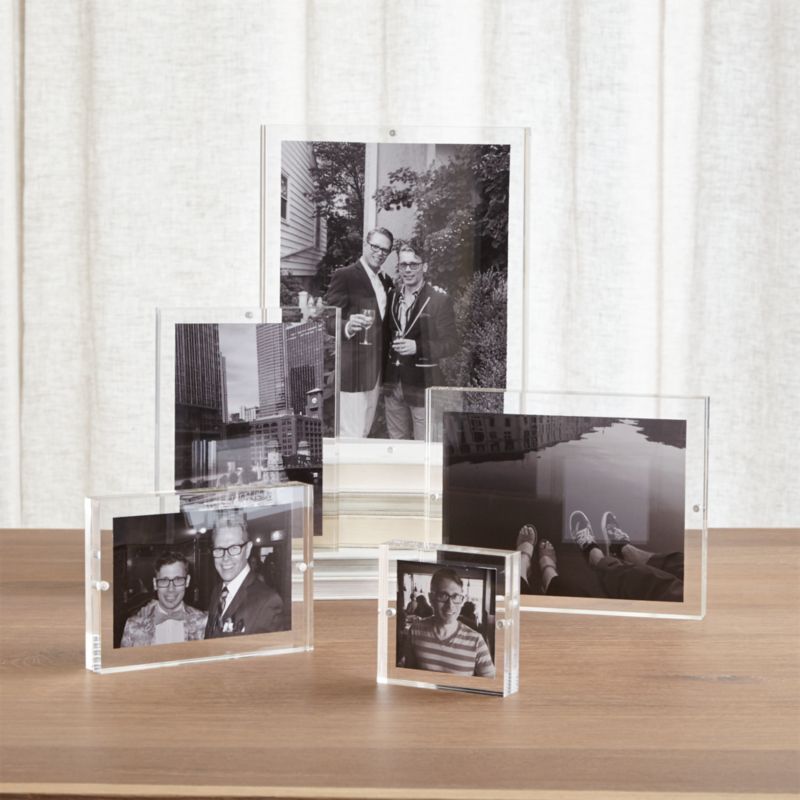 Acrylic 8x10 Block Tabletop Picture Frame + Reviews Crate & Barrel
