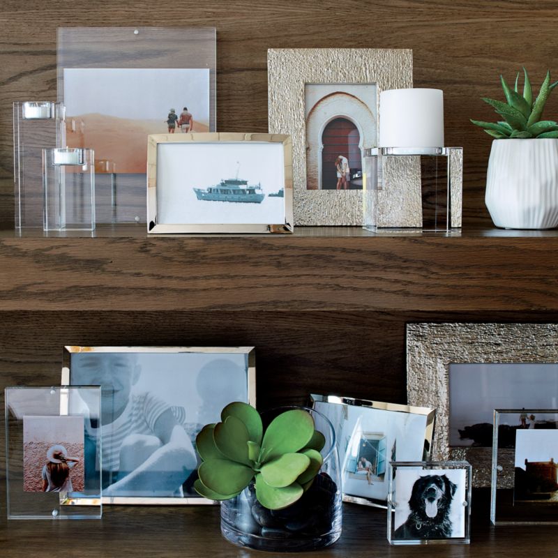 Acrylic 4x6 Block Tabletop Picture Frame + Reviews Crate & Barrel