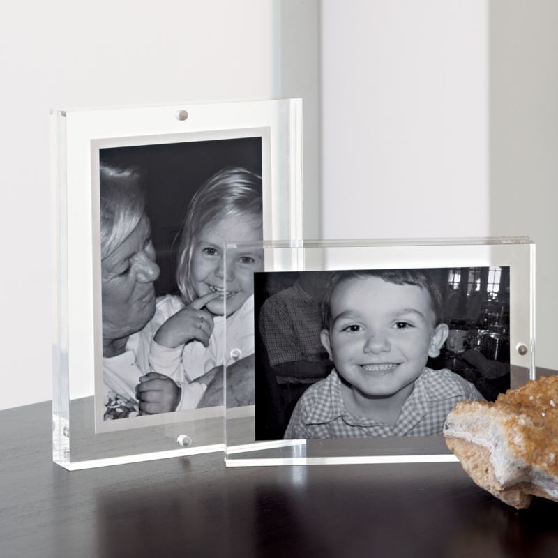 Acrylic 4x6 Block Tabletop Picture Frame + Reviews Crate & Barrel Canada