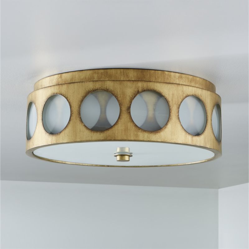 Addison Brass Flush Mount Light | Crate & Barrel