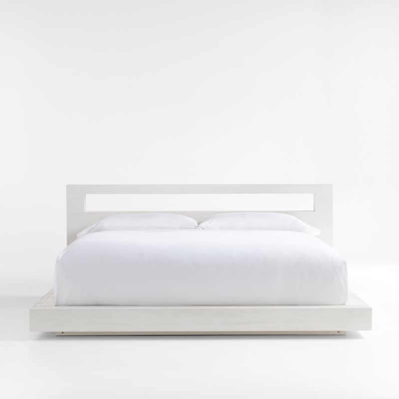 Adia White Wood Platform King Bed by Leanne Ford + Reviews Crate & Barrel