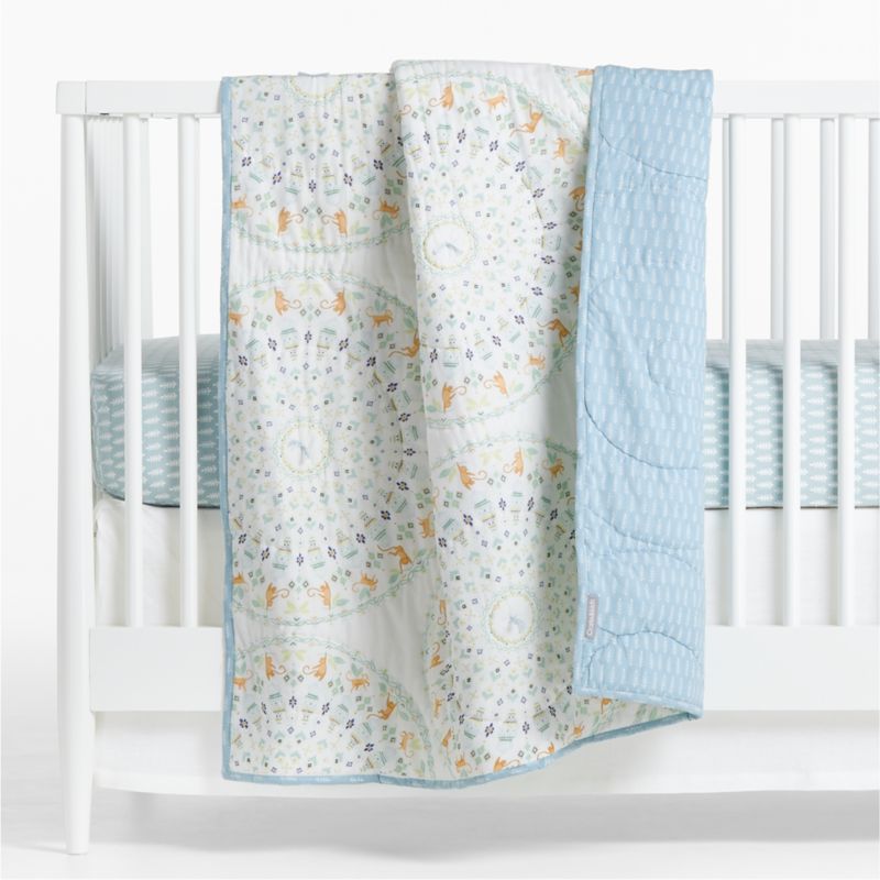 Adri Organic Medallion Baby Crib Quilt by John Robshaw + Reviews Crate & Kids