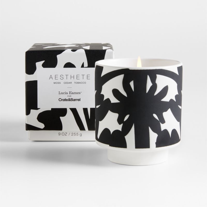 Lucia Eames Aesthete Meadow Black & White Cedarwood 1Wick Scented Candle + Reviews Crate