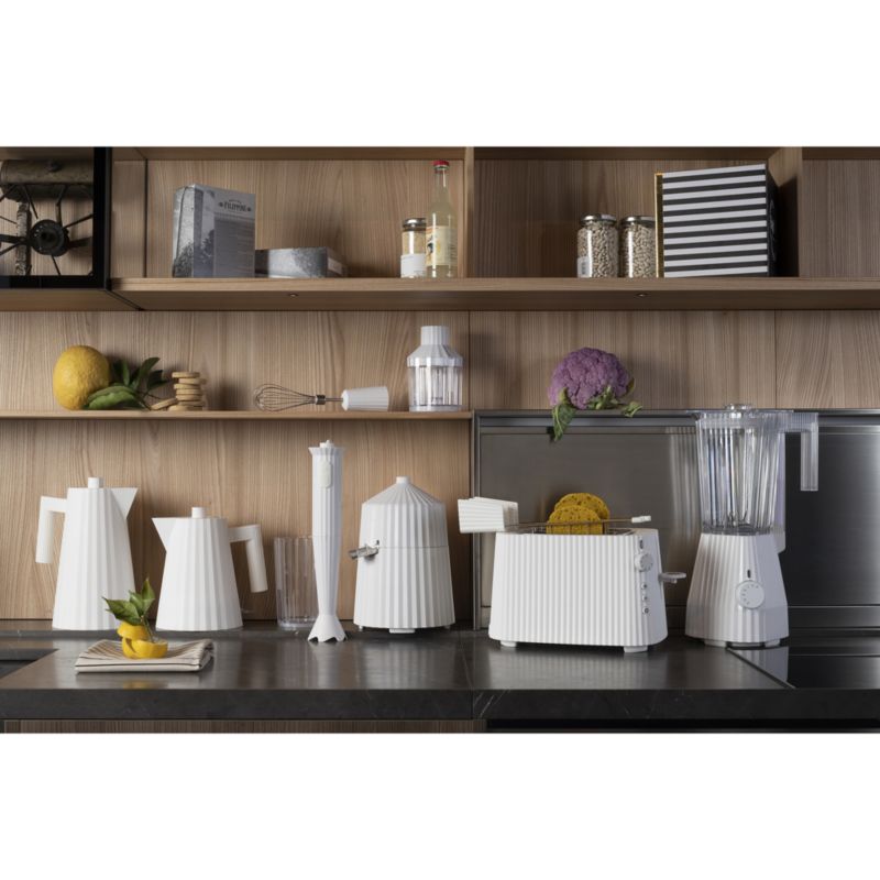 Alessi Plissé White Electric Kettle + Reviews Crate & Barrel