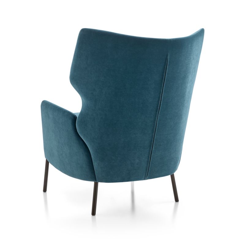 Alex Navy Blue Velvet Accent Chair + Reviews Crate & Barrel Canada
