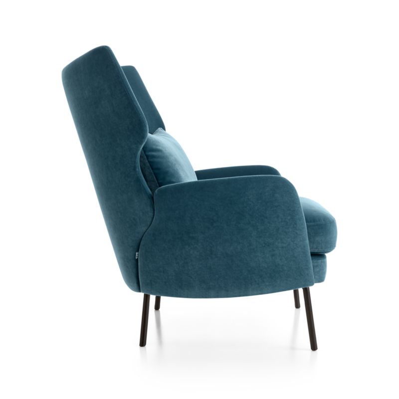 Alex Navy Blue Velvet Accent Chair + Reviews Crate & Barrel Canada