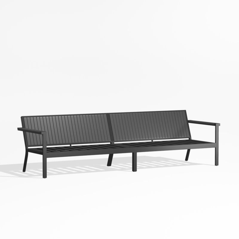 Alfresco Black Metal 2Piece Outdoor Sectional Sofa Frame Crate & Barrel