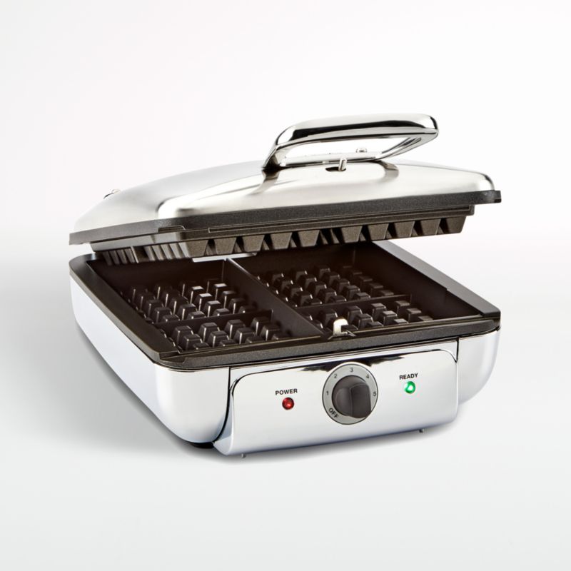 AllClad 4Slice Stainless Steel Waffle Maker with Removable Plates