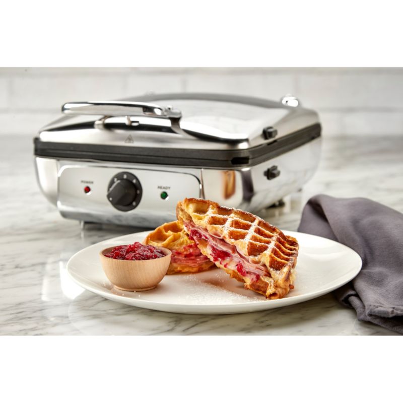 AllClad 4Slice Stainless Steel Waffle Maker with Removable Plates