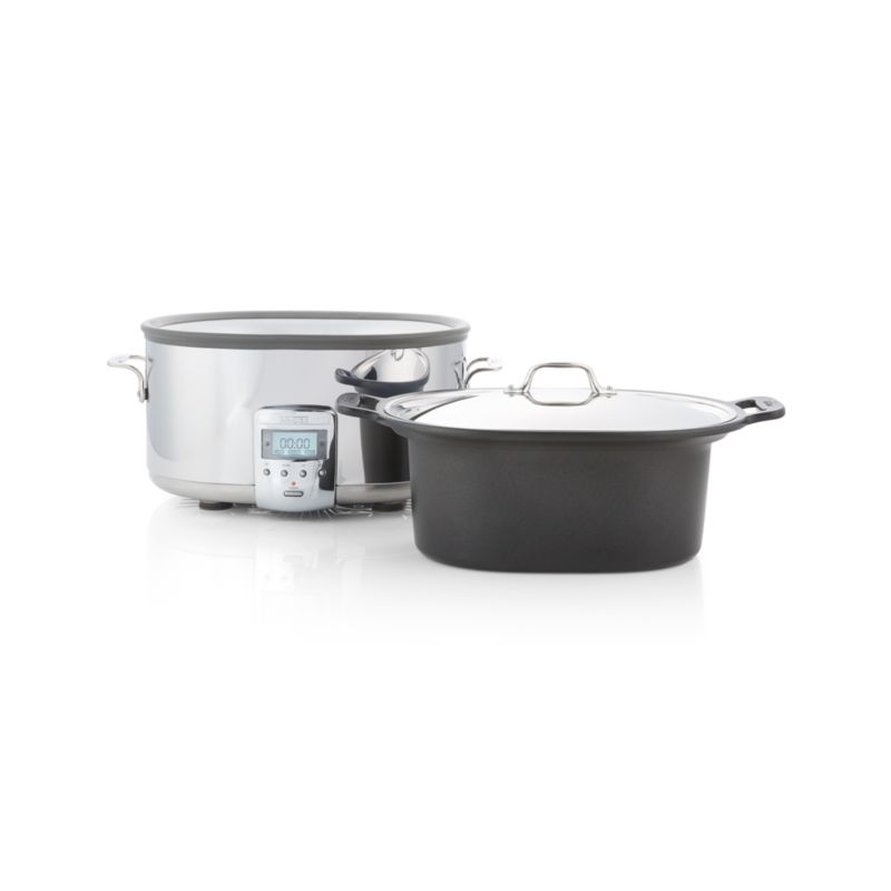 AllClad 7Quart Deluxe Slow Cooker with Aluminum Insert + Reviews
