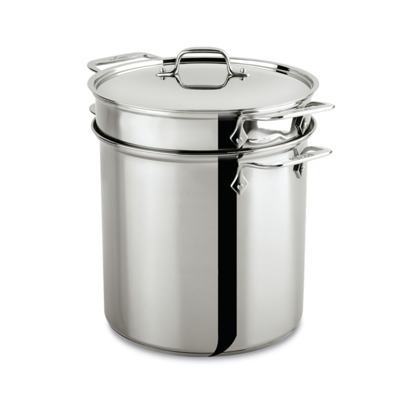 AllClad 8Qt. Stainless Steel Multipot with Perforated Insert and