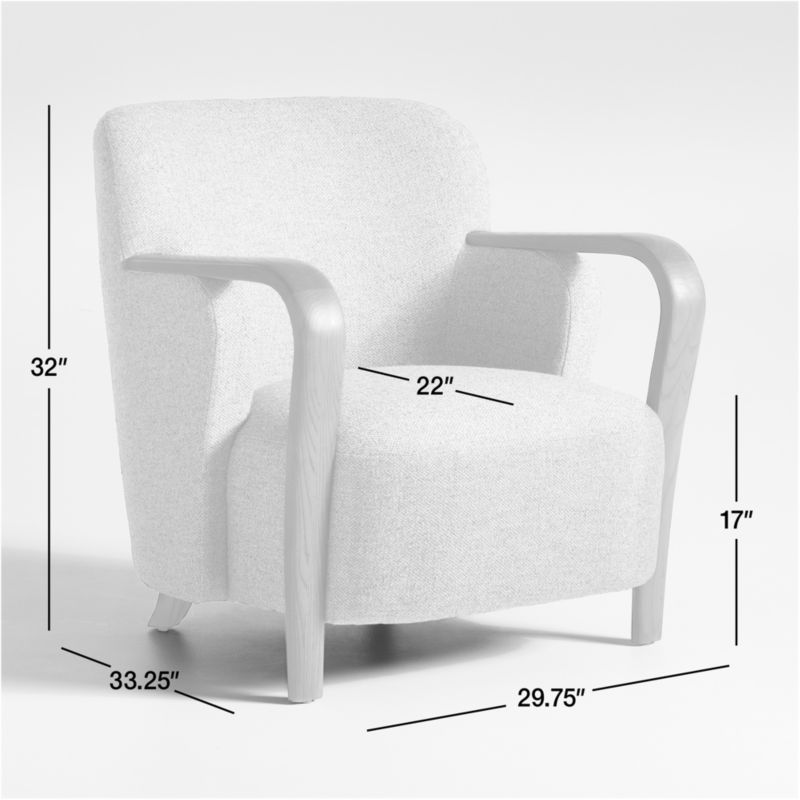 Ambie Walnut Wood Accent Chair by Jake Arnold + Reviews Crate & Barrel