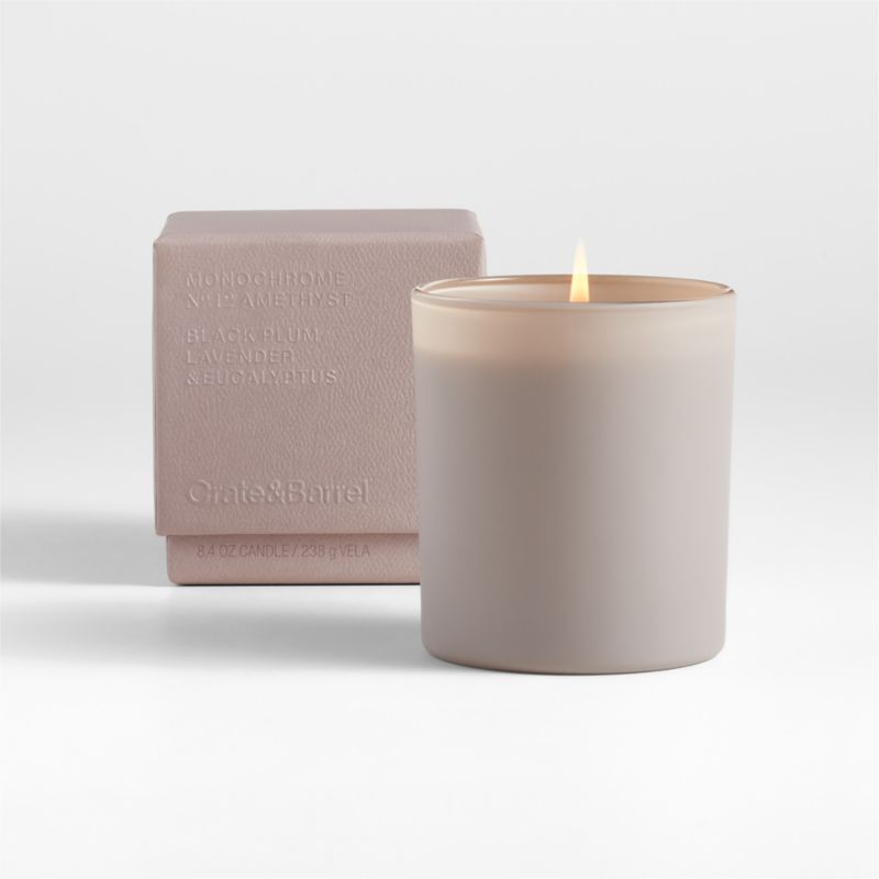 Monochrome No. 12 Amethyst 1Wick Candle Black Plum, Lavender and Eucalyptus + Reviews Crate