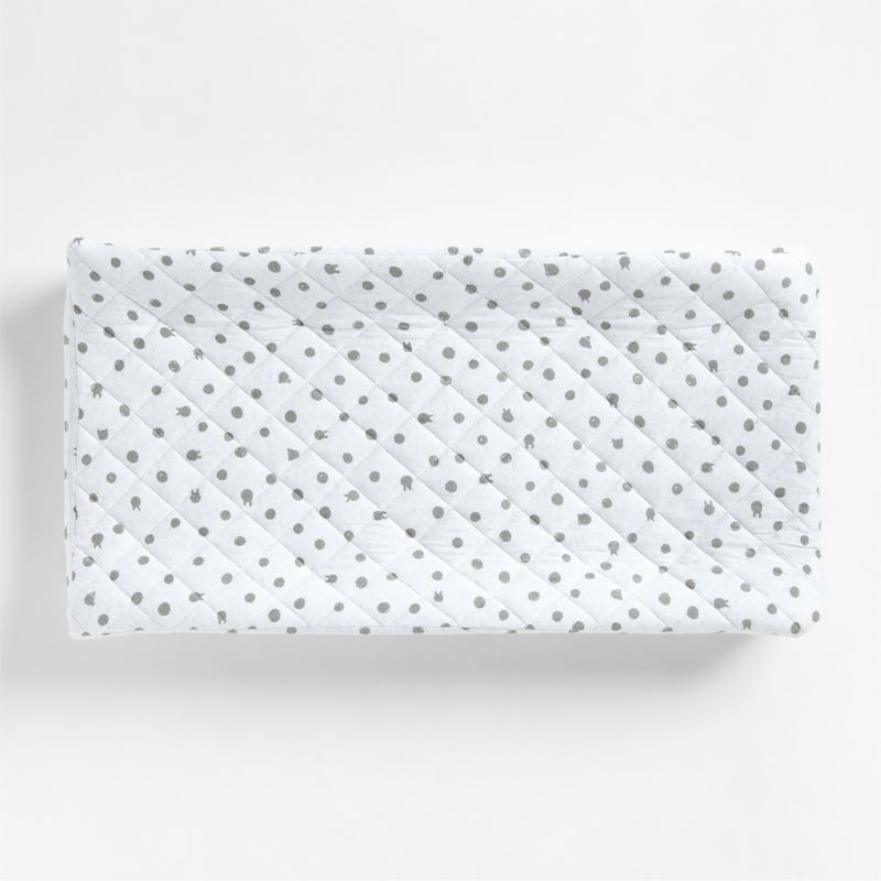 Baby's First Grey Animal Dot Organic Jersey Baby Changing Pad Cover + Reviews Crate & Kids