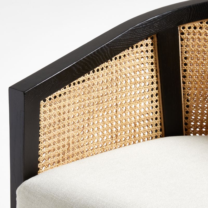 Ankara Black Cane Chair with Ivory Cushion Crate & Barrel Canada