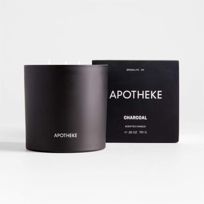 Apotheke CharcoalScented 3Wick Candle + Reviews Crate & Barrel