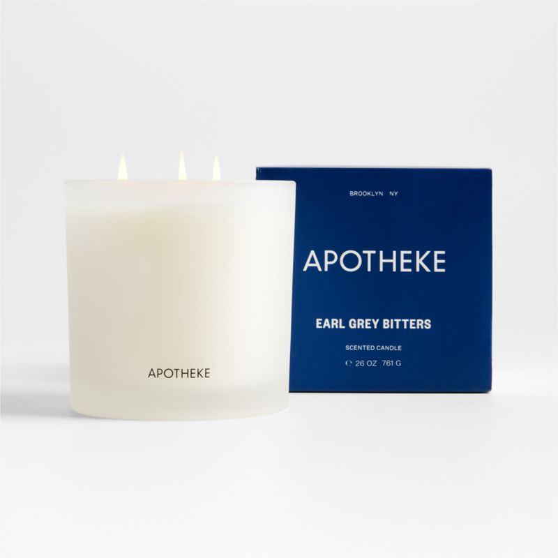 Apotheke Earl GreyScented 3Wick Candle + Reviews Crate & Barrel