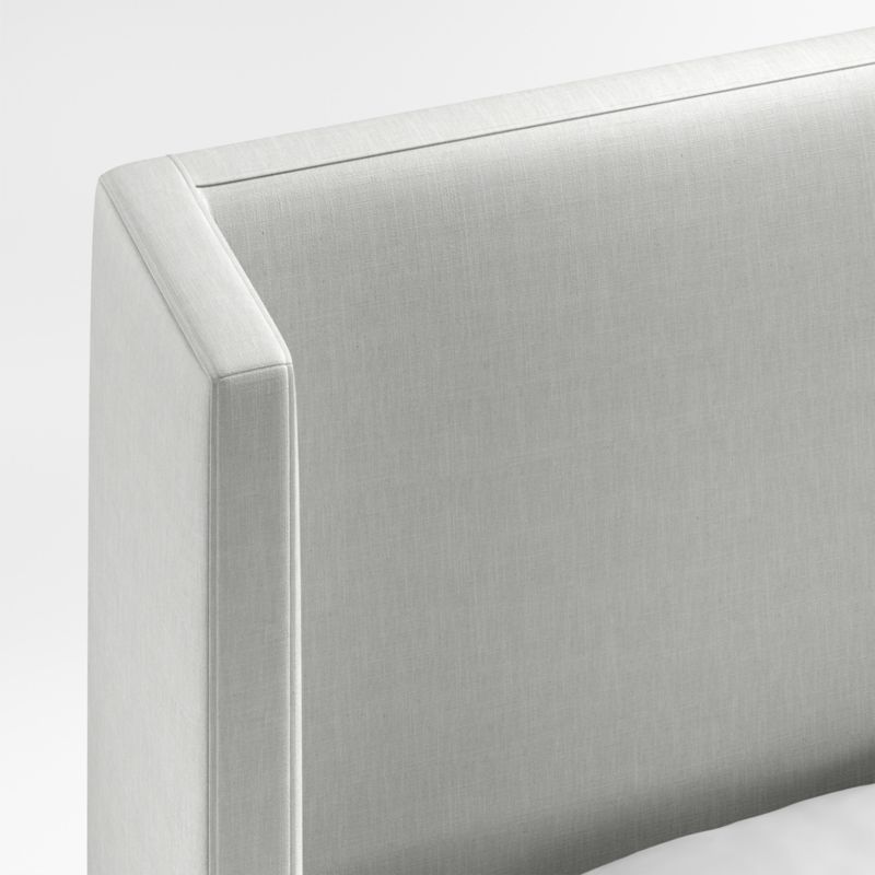 Arden 52" Oyster Grey King Upholstered Headboard with Batten White Oak