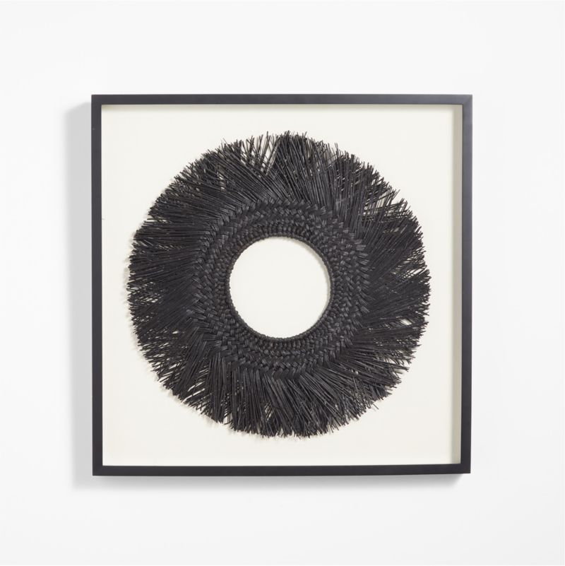 'Ari' Framed Seagrass Object Acrylic Wall Art 24"x0.75" + Reviews