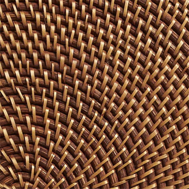 Artesia Honey Woven Rattan Round Placemat + Reviews Crate & Barrel Canada