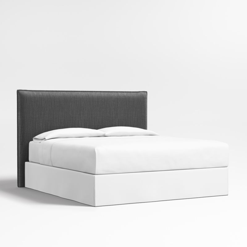 Arvada 54" Charcoal Grey King Upholstered Headboard + Reviews Crate