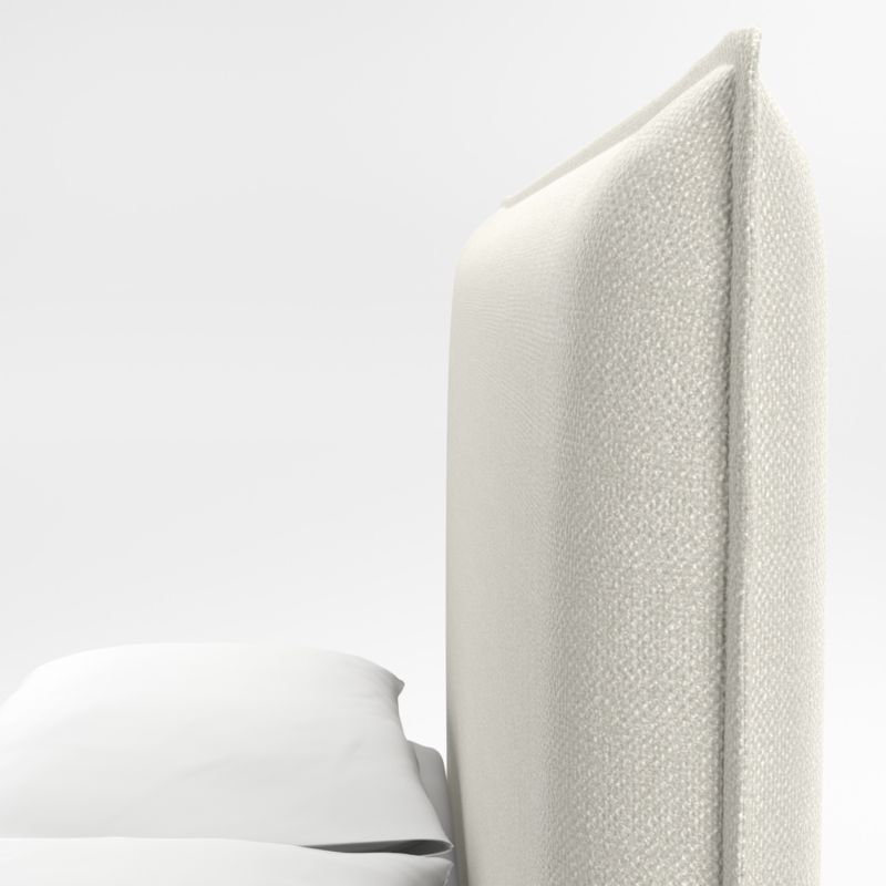 Arvada 54" Ivory King Upholstered Headboard with Batten White Oak