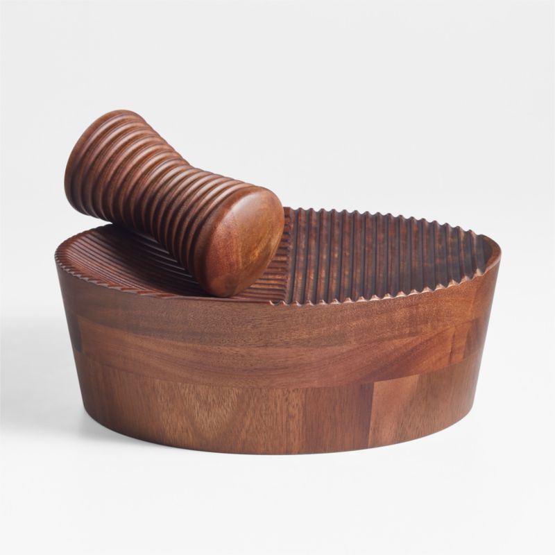 Asanka Large Wood Mortar and Pestle by Eric Adjepong + Reviews Crate & Barrel Canada