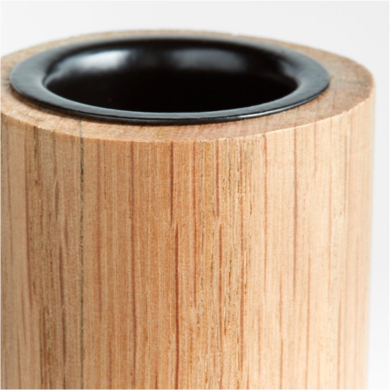 Asker Natural Wood Taper Candle Holder 11" + Reviews Crate & Barrel