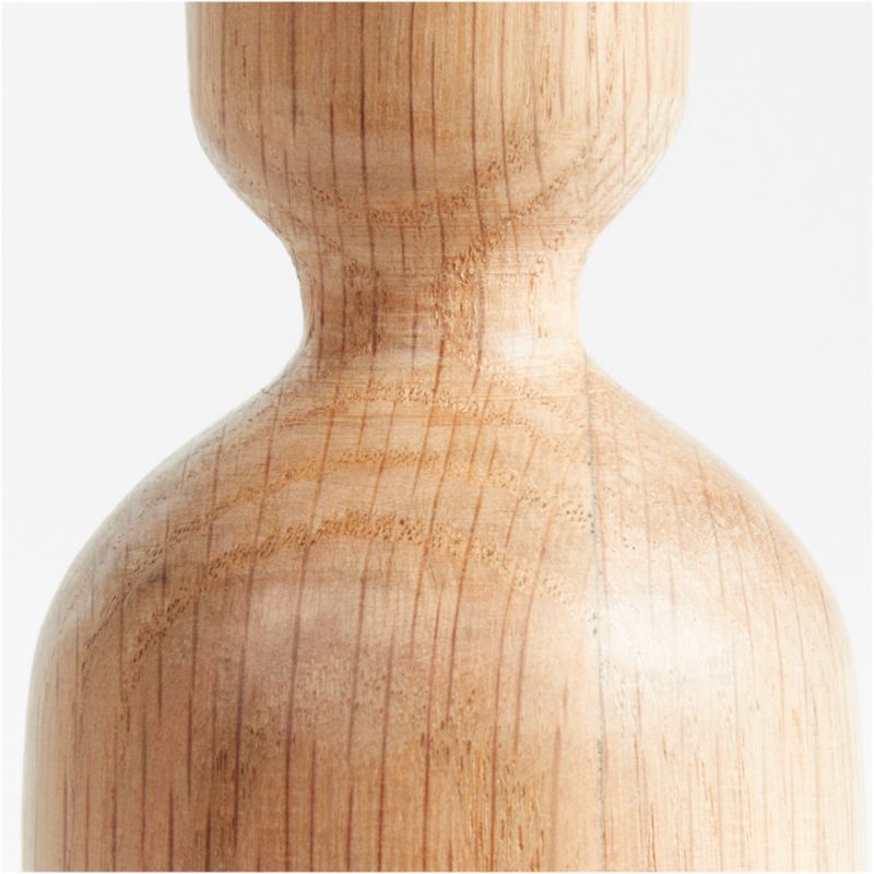 Asker Natural Wood Taper Candle Holder 11" + Reviews Crate & Barrel