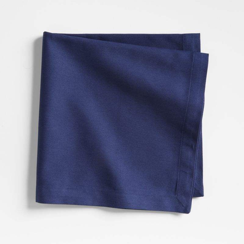 Aspen Deep Indigo Organic Cotton Napkin + Reviews Crate & Barrel