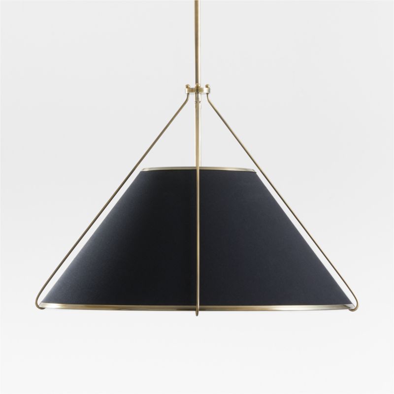 Remi Black Conical Pendant Light + Reviews Crate & Barrel