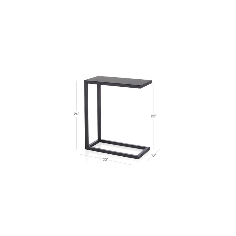 Avenue Black C Table + Reviews Crate & Barrel
